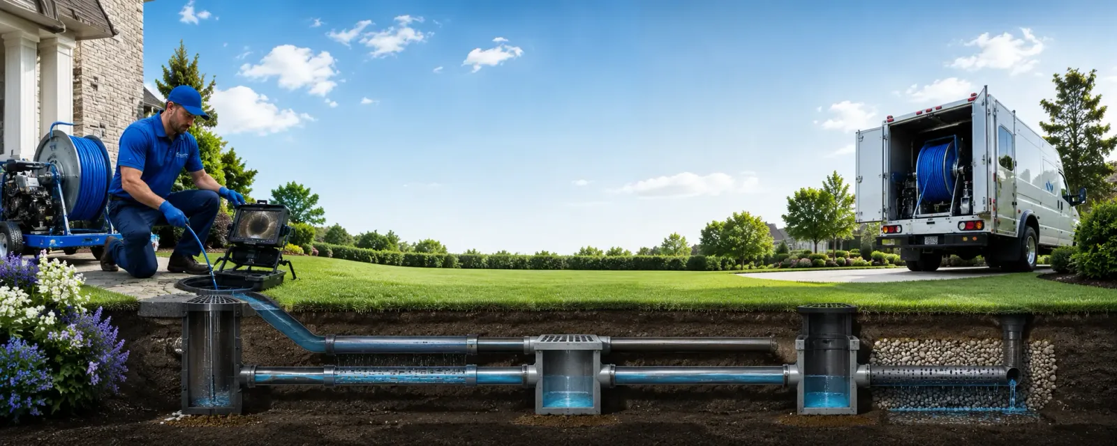 Outdoor drain cleaning information for Bakersfield, VT